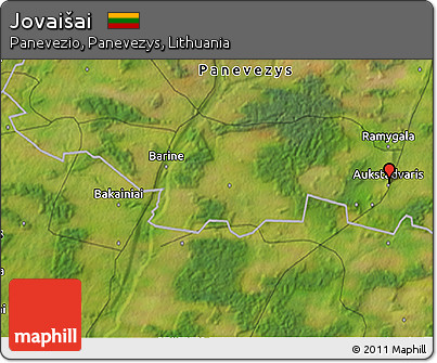 Satellite 3D Map of Jovaišai