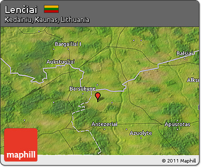 Satellite 3D Map of Lenčiai