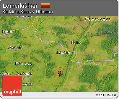 Satellite 3D Map of Lomeikiškiai