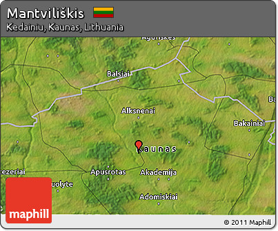 Satellite 3D Map of Mantviliškis