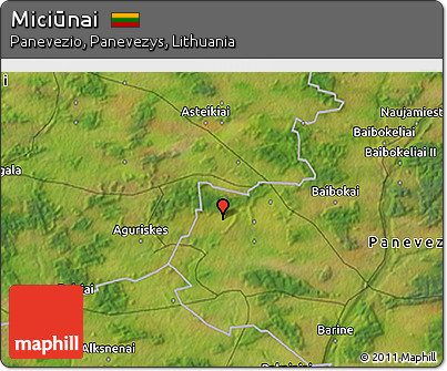 Satellite 3D Map of Miciūnai