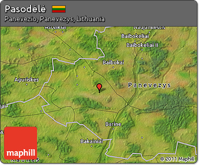 Satellite 3D Map of Pasodėlė