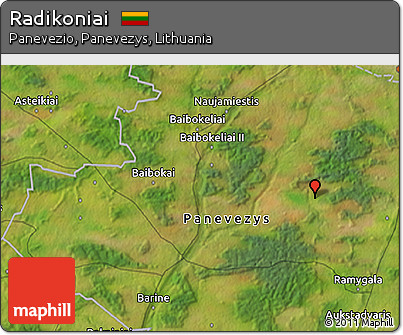 Satellite 3D Map of Radikoniai