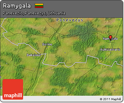 Satellite 3D Map of Ramygala