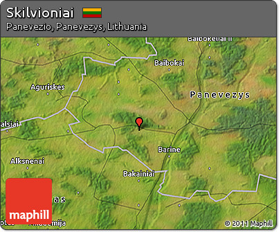 Satellite 3D Map of Skilvioniai