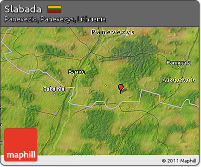 Satellite 3D Map of Slabada