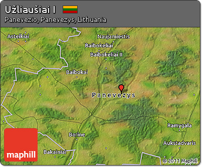 Satellite 3D Map of Užliaušiai I