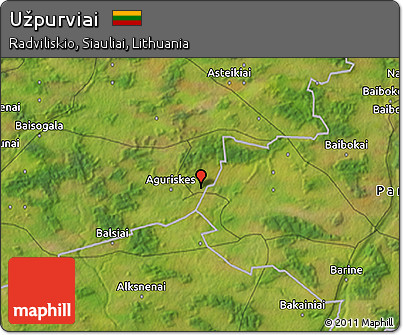 Satellite 3D Map of Užpurviai