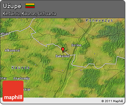 Satellite 3D Map of Užupė