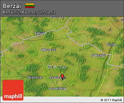 Satellite 3D Map of Beržai