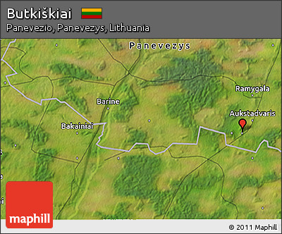 Satellite 3D Map of Butkiškiai