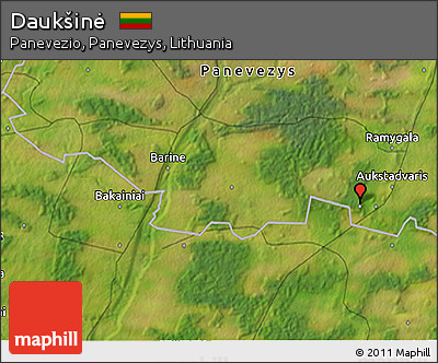 Satellite 3D Map of Daukšinė