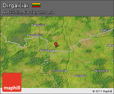 Satellite 3D Map of Dirgaičiai