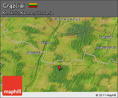 Satellite 3D Map of Grąžčiai
