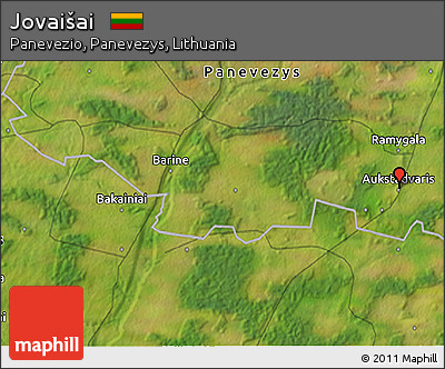 Satellite 3D Map of Jovaišai