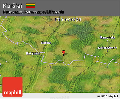 Satellite 3D Map of Kuršiai