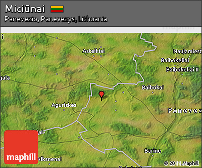 Satellite 3D Map of Miciūnai