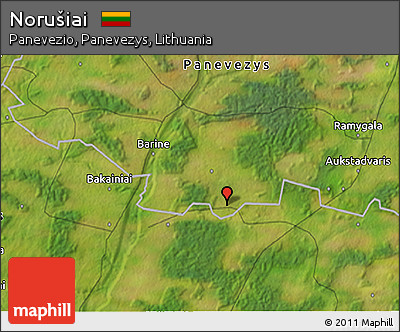Satellite 3D Map of Norušiai