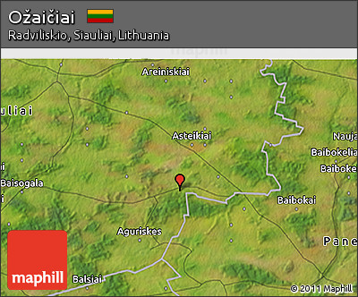 Satellite 3D Map of Ožaičiai