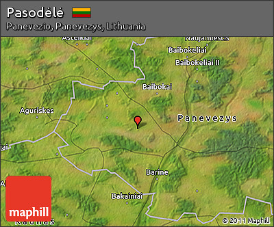Satellite 3D Map of Pasodėlė