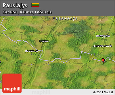 Satellite 3D Map of Pauslajys