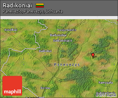 Satellite 3D Map of Radikoniai