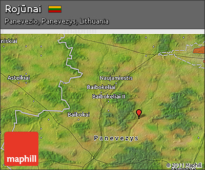 Satellite 3D Map of Rojūnai