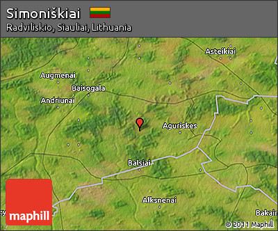 Satellite 3D Map of Simoniškiai