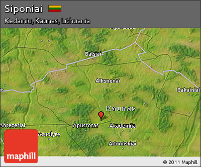 Satellite 3D Map of Siponiai
