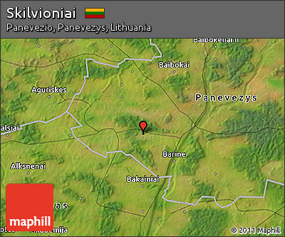 Satellite 3D Map of Skilvioniai