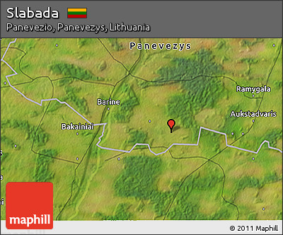 Satellite 3D Map of Slabada