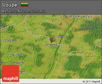 Satellite 3D Map of Užupė