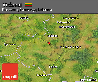 Satellite 3D Map of Viržonai