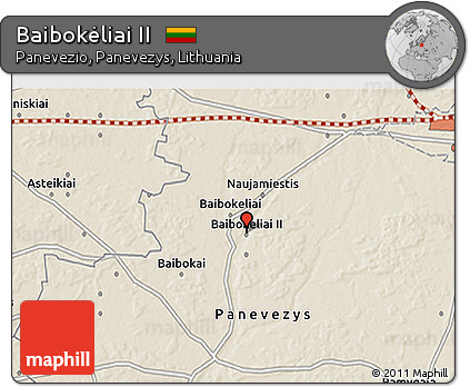 Shaded Relief 3D Map of Baibokėliai II