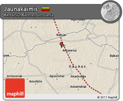 Shaded Relief 3D Map of Jaunakaimis