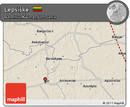 Shaded Relief 3D Map of Lepšiškė