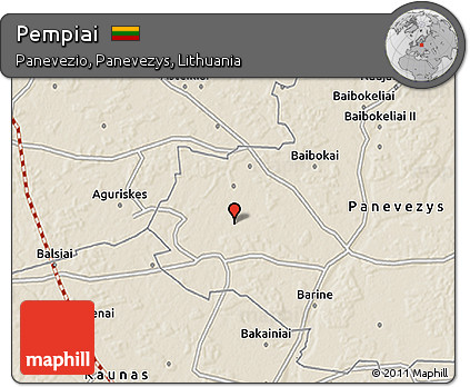 Shaded Relief 3D Map of Pempiai