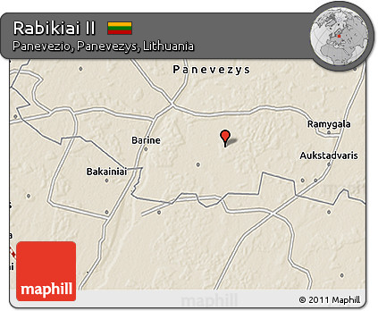 Shaded Relief 3D Map of Rabikiai II