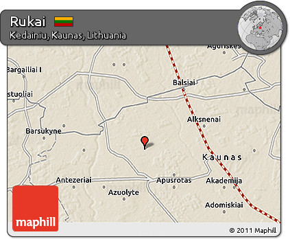 Shaded Relief 3D Map of Rukai