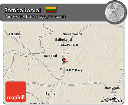 Shaded Relief 3D Map of Šambalioniai