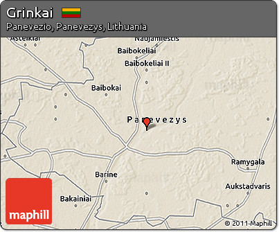Shaded Relief 3D Map of Grinkai
