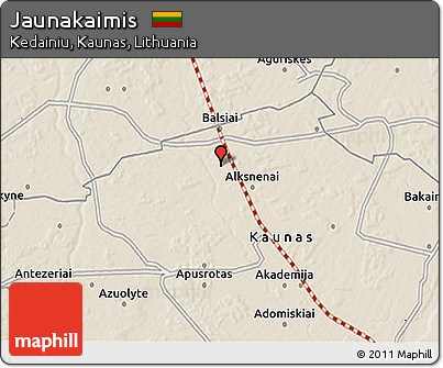 Shaded Relief 3D Map of Jaunakaimis