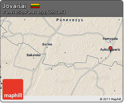Shaded Relief 3D Map of Jovaišai
