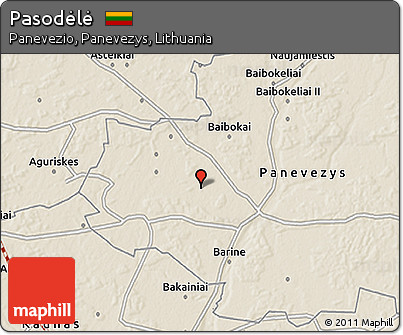 Shaded Relief 3D Map of Pasodėlė