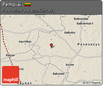 Shaded Relief 3D Map of Pempiai
