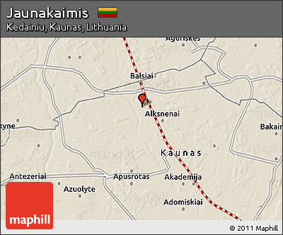 Shaded Relief 3D Map of Jaunakaimis