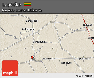 Shaded Relief 3D Map of Lepšiškė