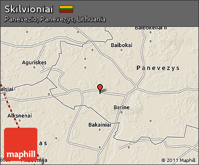 Shaded Relief 3D Map of Skilvioniai