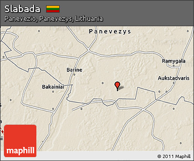 Shaded Relief 3D Map of Slabada