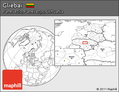 Blank Location Map of Gliebai